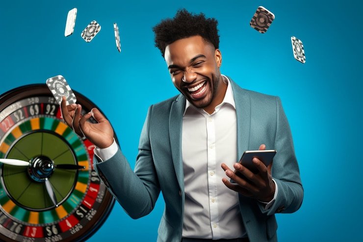 Live blackjack studio streamed to mobile Asia Gaming live-dealer blackjack table on mobile phone